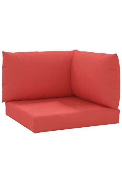 vidaxl Perne pentru canapea tip palet, 3 buc., Roșu, Material textil