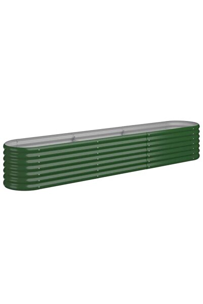 vidaxl Strat de grădină înălțat 224 x 40 x 36 cm din oțel galvanizat