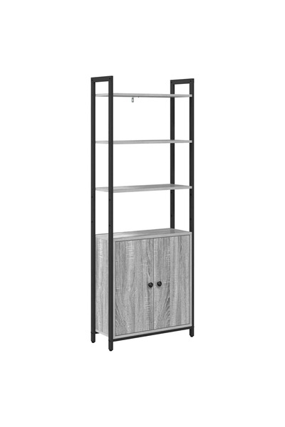 vidaxl Dulap pentru cărți Gri Sonoma 60 x 24 x 161 cm Lemn compozit
