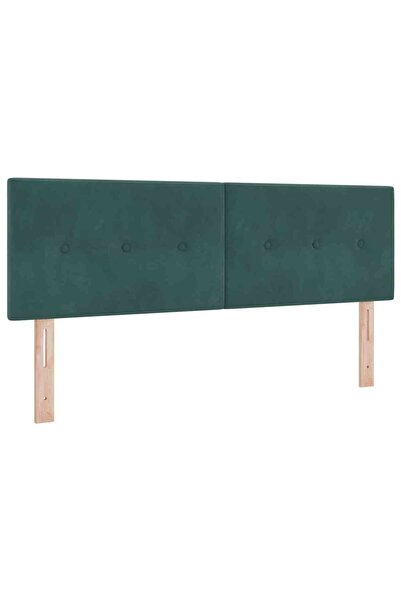 vidaxl Tăblie cap Verde închis 144 cm Catifea