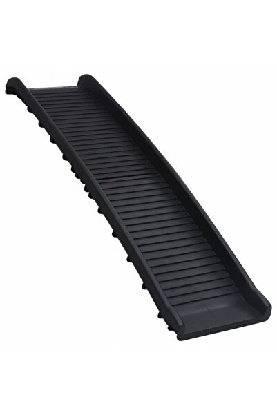 vidaxl Rampă pliabilă pentru câini, neagră, 155,5 x 40 x 15,5 cm