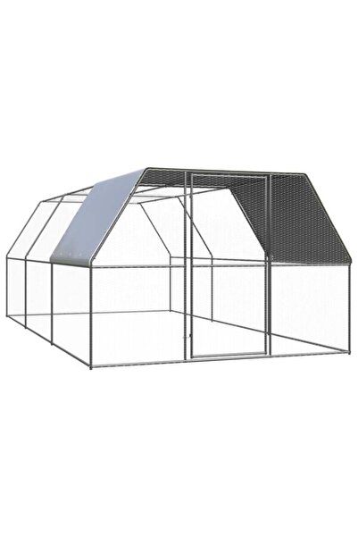 vidaxl Coșar exterior pentru păsări, 3 x 6 x 2 m, oțel galvanizat