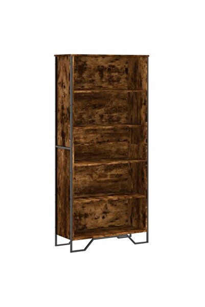 vidaxl Bibliotecă, stejar afumat, 80 x 31 x 169 cm, lemn prelucrat