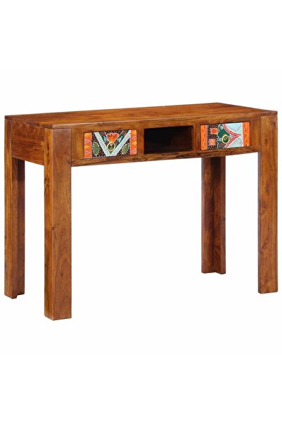 vidaxl Masă de scris cu sertar cu depozitare Maro 100 x 50 x 75 cm