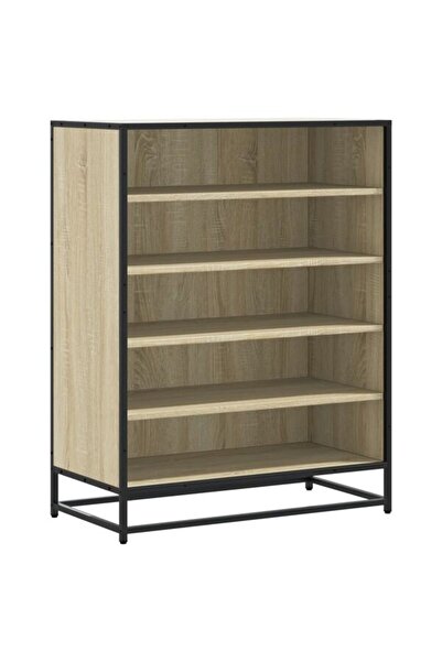 vidaxl Pantofar, stejar Sonoma, 75 x 38 x 97,5 cm, lemn prelucrat/metal
