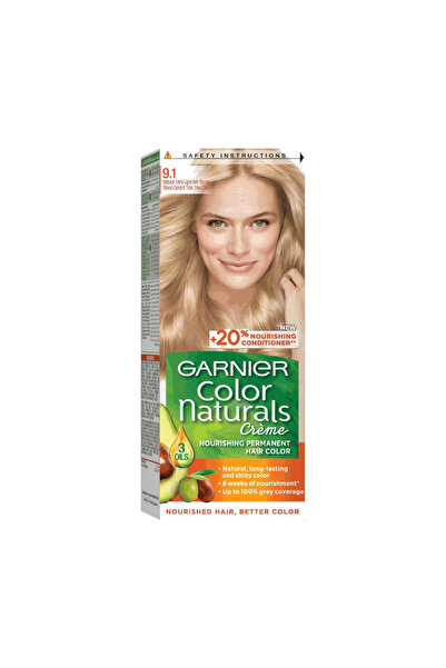 Garnier كولور ناتشورالز كريم صبغة شعر دائمة مغذية - 9.1 أشقر فاتح