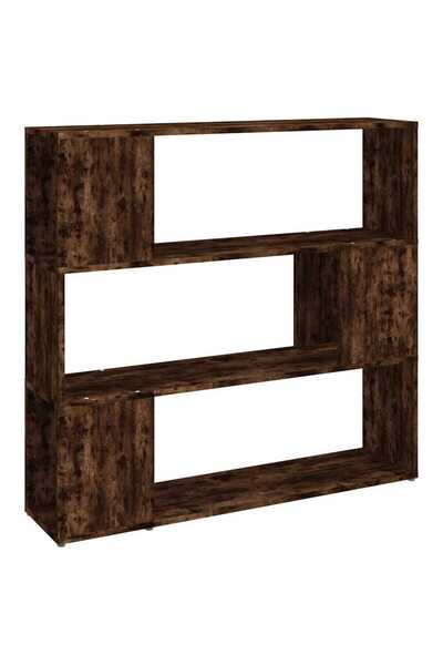 vidaxl Bibliotecă/Separator de cameră, stejar afumat, 100x24x194 cm