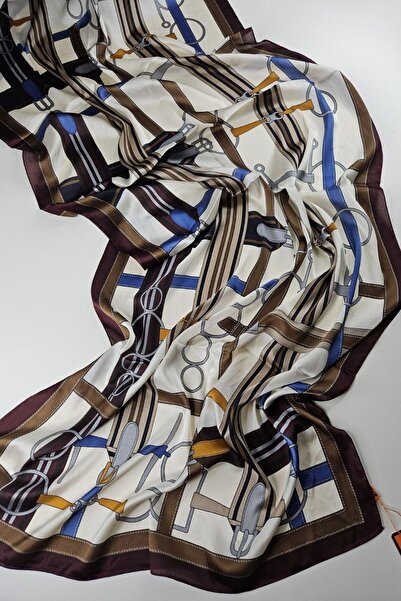 shalya scrafs Belt Pattern Voile Silk Shawl Accessory Shoulder Shawl Foulard