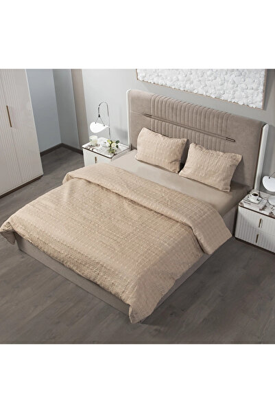 Midas Furniture COTTON BEDDING SET OF 4 PCS KING SIZE (193*203 CM) GREY