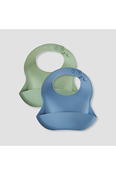 Juniors Pack of 2 Silicone Baby Bib with Food Catcher Pocket