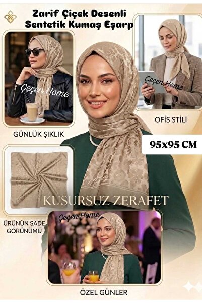 ÇEÇEN HOME (1 Piece) Elegant Floral Pattern Scarf,Breathable Synthetic Fabric...