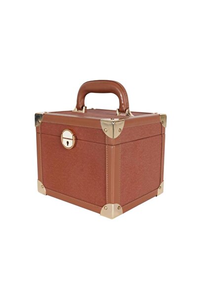 Assoda Asada Medium Square Velvet Jewelry Organizer Case with Lock, 2 Inner S...