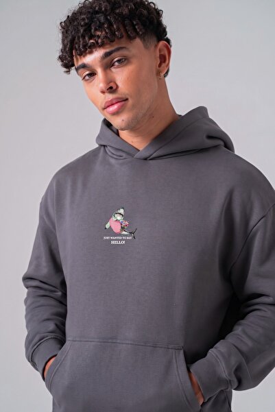The Champ Clothing Hanorac supradimensionat pentru bărbați Shark Hello Füme –...