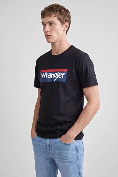 WRANGLER Big Logo Navy Blue Men's T-Shirt W2610069003
