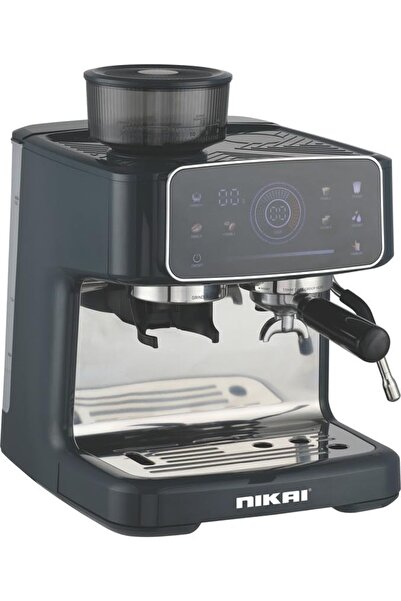 Nikai Espresso Coffee Machine with Built-in Grinder, 20 Bar Pump, Digital Con...