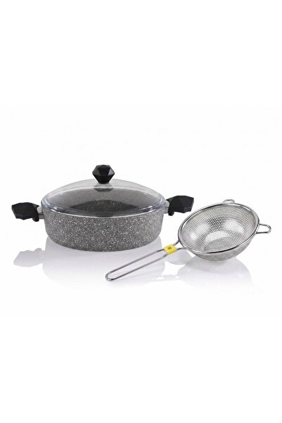 Schafer Granite Karnıyarık Pot 30 cm and Altabi Stainless Steel Rice Strainer...