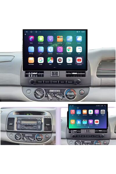 Carplayer شاشة أندرويد لتويوتا كامري مقاس 13 بوصة موديل 2002-2006 مع دعم أبل ...