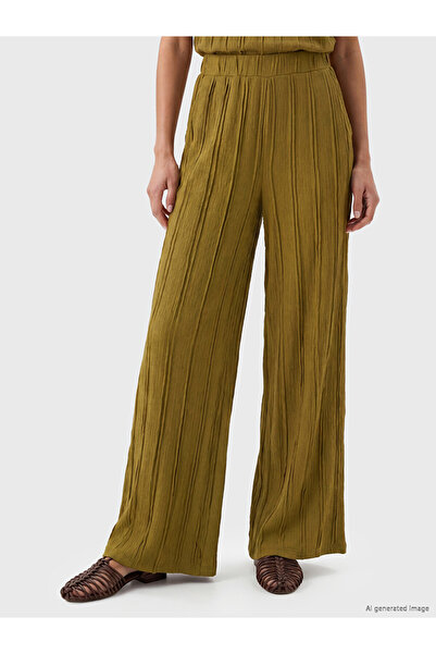 LC Waikiki Elastic Waist Textured Women's Trousers