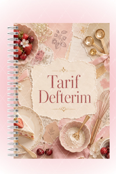Mimu Art Studio Tarif Defteri Spiralli A5 48 Sayfa Yemek Tarifi Not Defteri 16