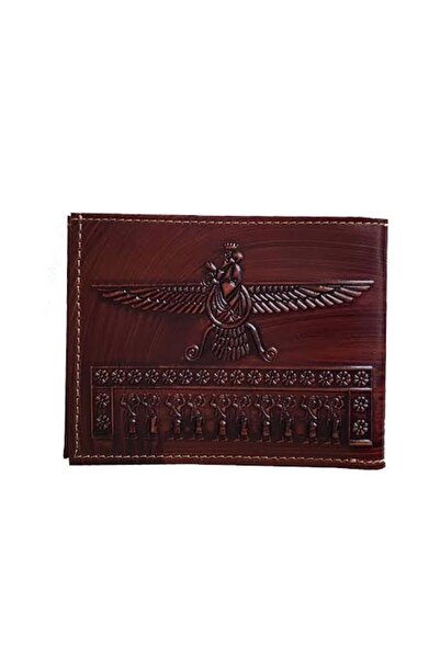 Charm Negar Arya Hakiki Deri Erkek Cüzdan kahverengi