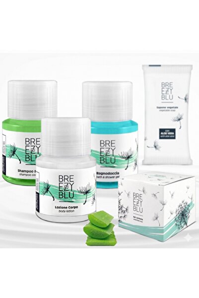 Breezy Blu KIT DE ÎNCEPERE – Set de cosmetice hoteliere cu Aloe Vera