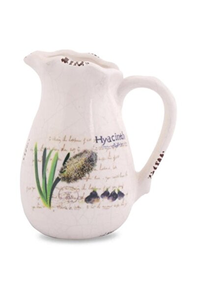 Goliat Carafă decorativă, ceramică, Goliat, albă, 13 cm
