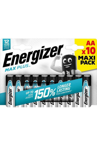 Energizer Max Plus Αλκαλικές Μπαταρίες AA 1.5V 10 τεμάχια