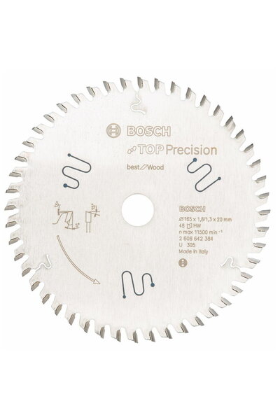 Bosch Panza fierastrau circular Professional Top Precision pentru lemn, 165 x...