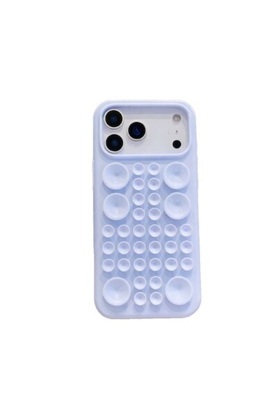 DAMUR Suction Cup Case, Compatible with Apple iPhone 17 Air, Silicone, Microf...