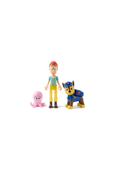 PAW PATROL Set de figurine din 3 piese: Figurinele Chase și Captain Turbot