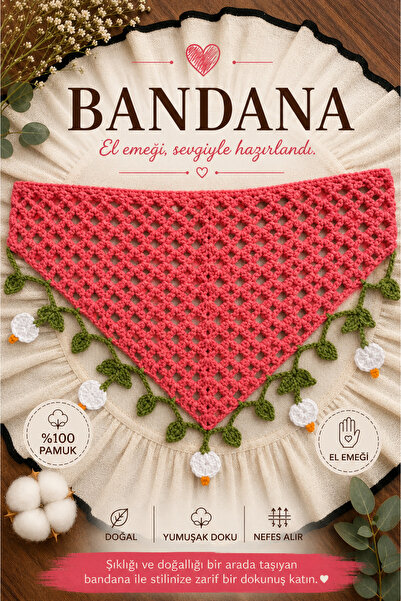 Bikaya Home Handmade Knitted Bandana |   100% Cotton |   Multi-Purpose Waist ...