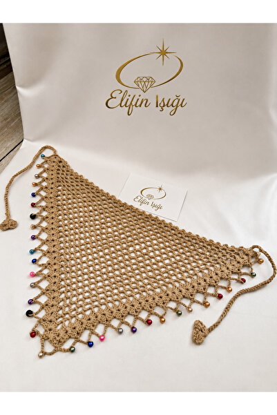 Elifin ışığı 🤎 El Örgüsü Boncuk Detaylı Bandana