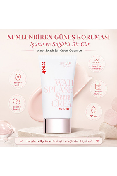 The Potions Ceramide Water Splash Sun Cream SPF50+ PA++++ - Seramid İçeren Ne...