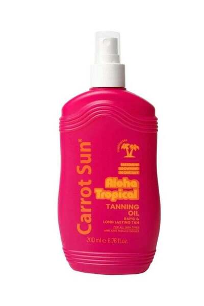 Carrot Sun Tanning Spray Oil Aloha Tropical Fruit Flavor 200ml