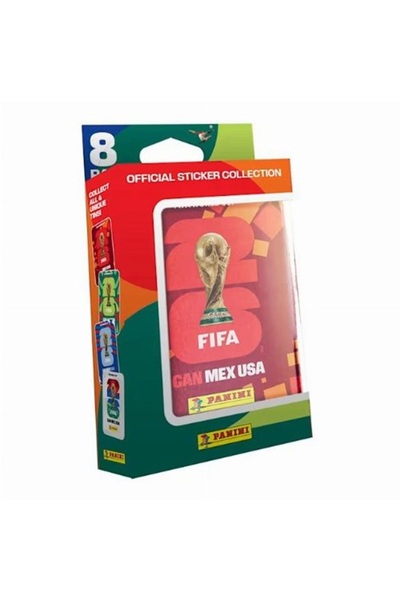 Panini ملصقات كأس العالم لكرة القدم 2026 من فيفا، صندوق معدني للملصقات (لون ع...