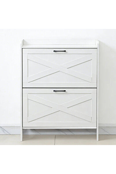 Roam shop Shoe Storage Cabinet Organizer with Flip Drawers, Freestanding Narr...