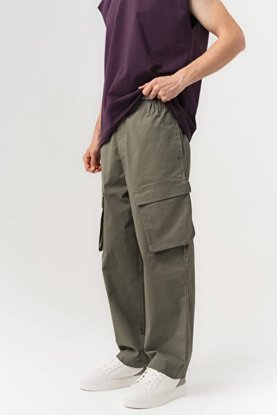 go gang own Sway Stripe Patterned Cargo Trousers with Pocket Detail