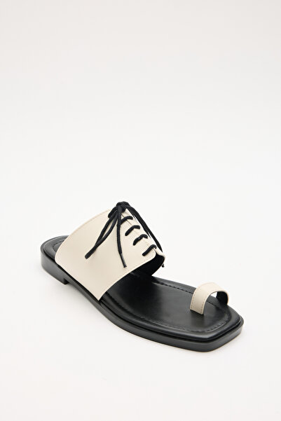 LUTVELIZADE Slippers 2607 - Women's Flip-Flop Slippers with Lace Detail