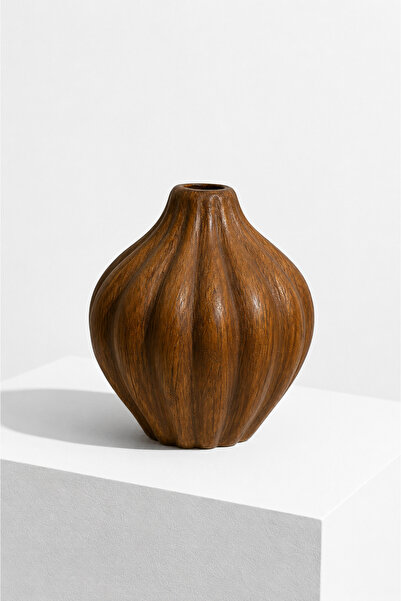 Typoniq Attitude Included Forma Terra Wood Look Organic Shaped Decorative Cer...