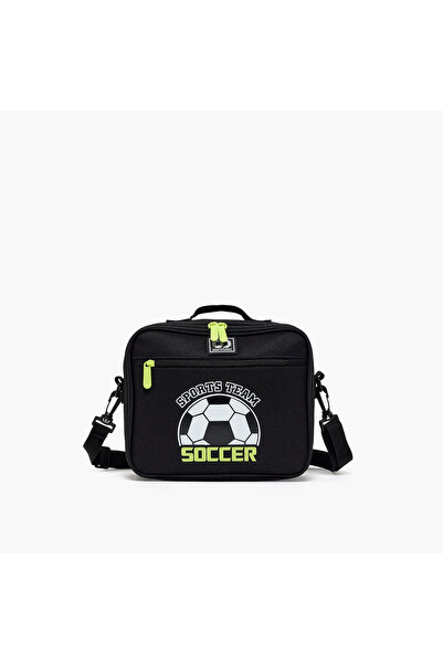 Sami Studio Football Print Lunch Bag for Boys 8-13 Years with Detachable Strap