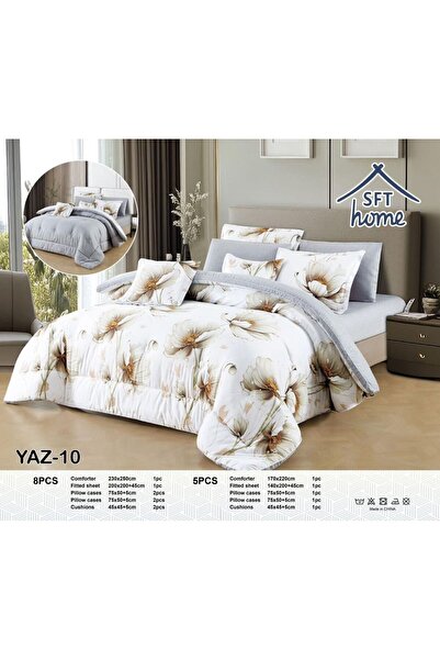 SFT Nefirin Summer Bedspread - 8 Pieces - Soft Microfiber - Textured - 250X23...