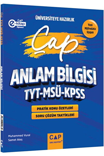 Çap Yayınları TYT MSÜ KPSS Türkçe Anlam Bilgisi Üniversiteye Hazırlık
