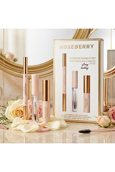 ROSE BERRYY طقم مكياج وتنسيق الحواجب المتكامل 3 في 1 من روز بيري.