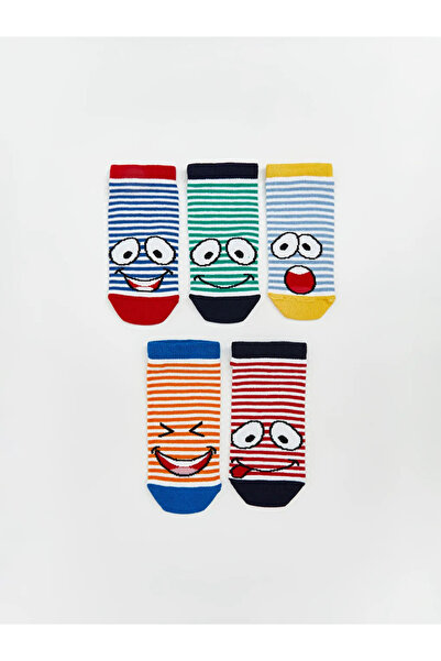 LC Waikiki Mixed Patterned Boys' Booties Socks 5-Piece