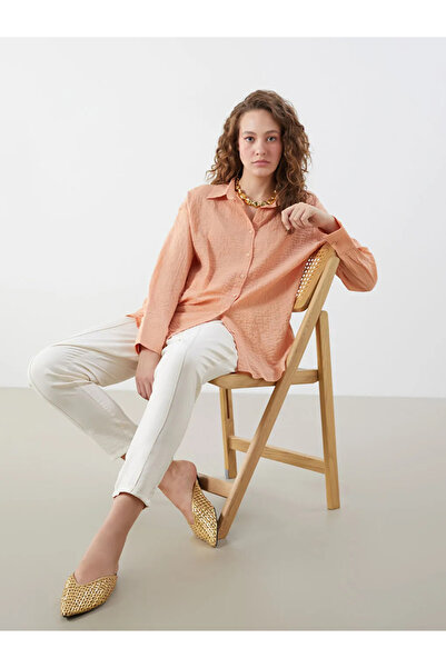LC Waikiki Orange Textured Women's Shirt