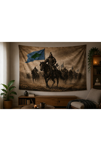 Vagonik Ancient Turkish Culture Wall Covering Wall Tapestry First Class Fabri...