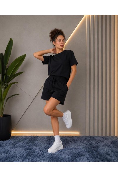 GERLAY 3 Pieces of Shorts Black Gray Navy Blue