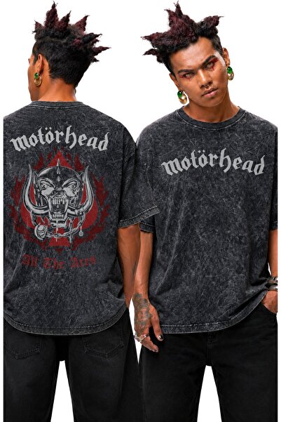 Fuddy Moda Unisex Motörhead All the Aces Back-Printed Washable T-Shirt, Overs...