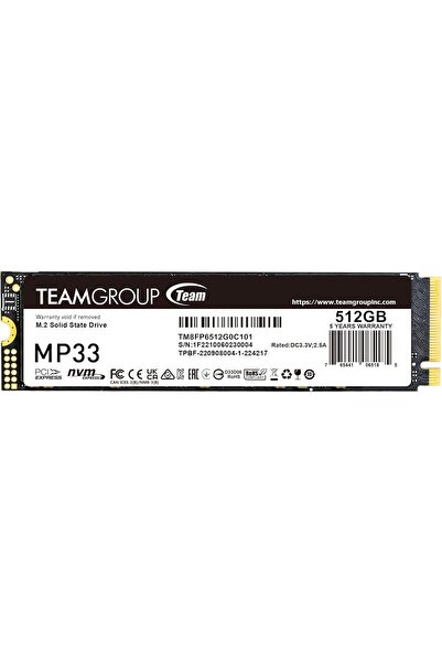 team group TEAMGROUP MP33 512GB SLC Cache 3D NAND TLC NVMe 1.3 PCIe Gen3x4 M....