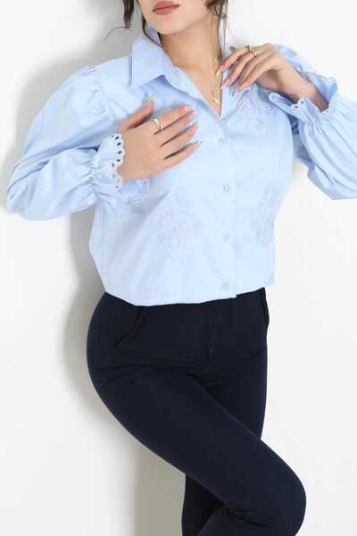 GOOD&DESS Kadın Beyaz Gömlek Fisto Detaylı Vintage